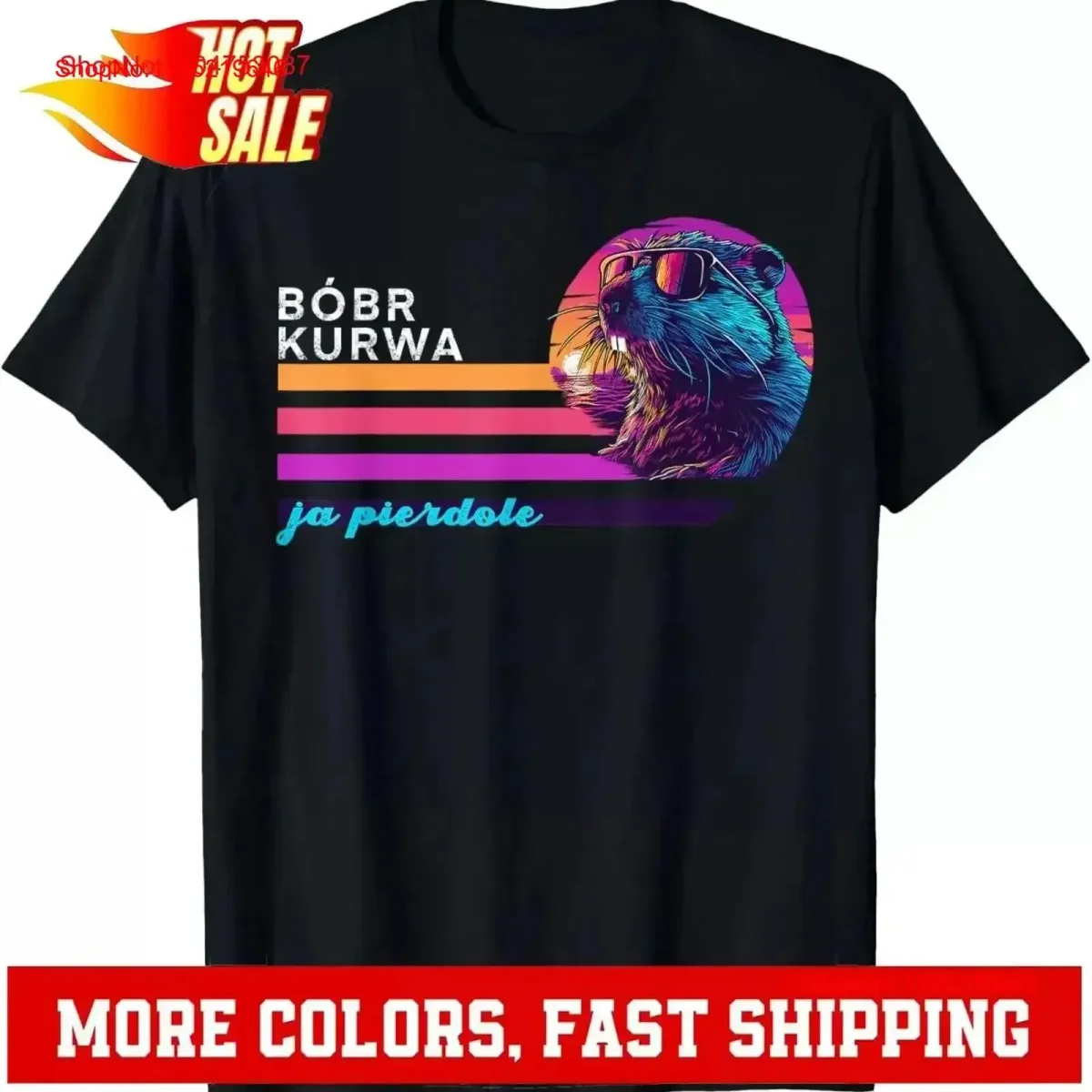 Koszulka Bóbr Kurwa Ja Pierdolę - vintage streetwear
