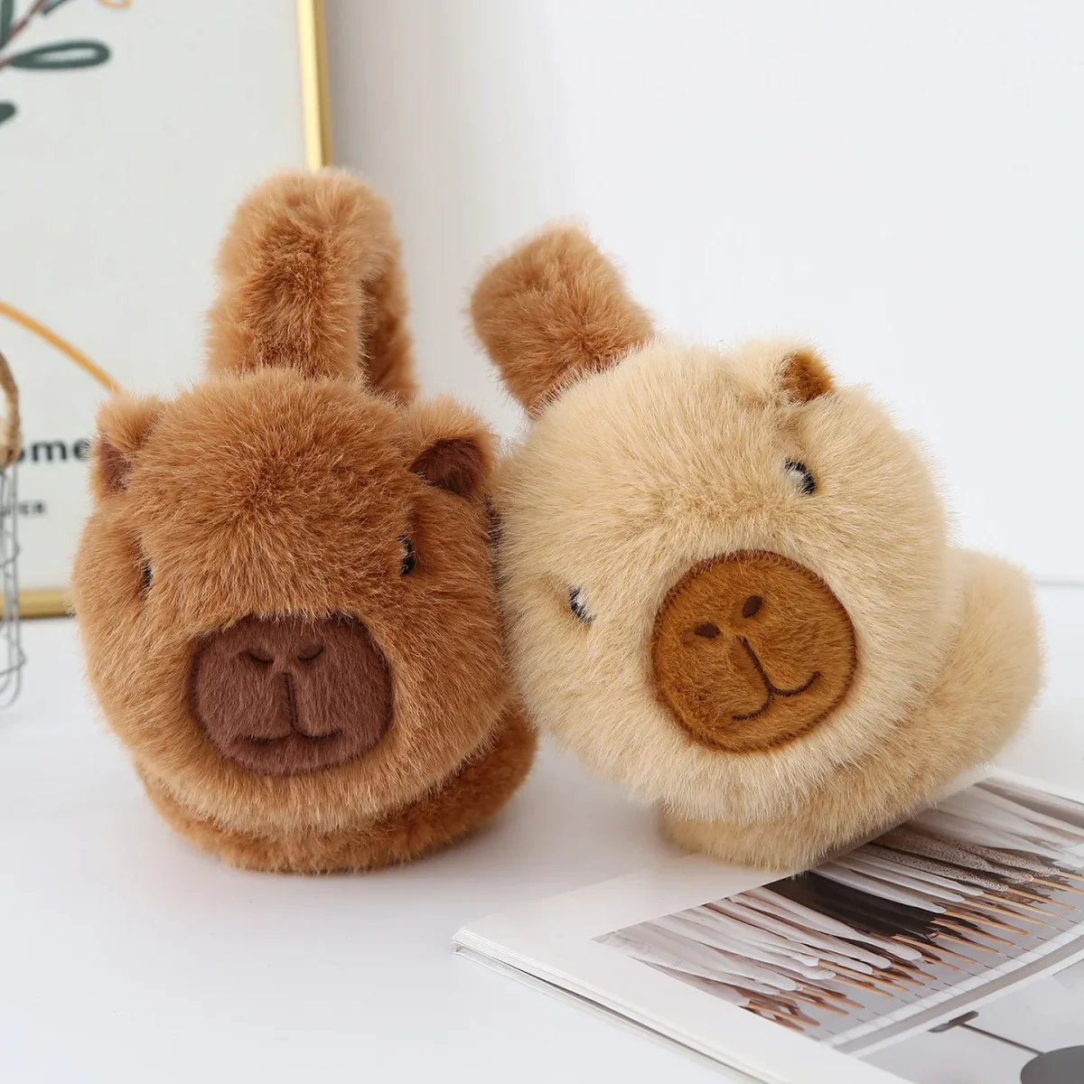 Kapibara Uszy - Zimowe Nauszniki dla Dzieci Kawaii